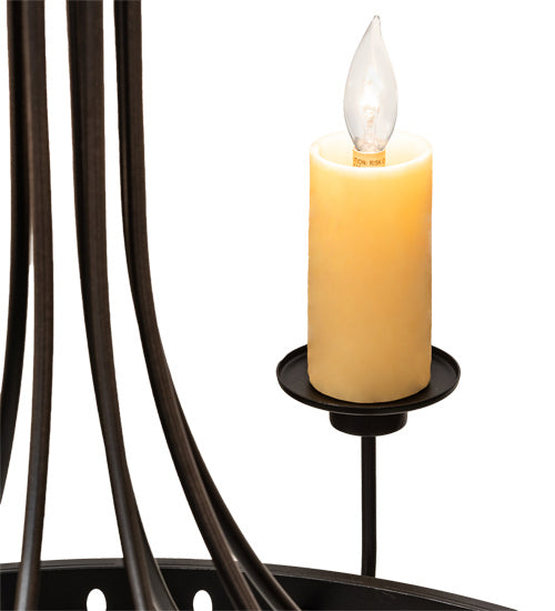 Meyda Tiffany 220739 Eight Light Chandelier, Textured Black
