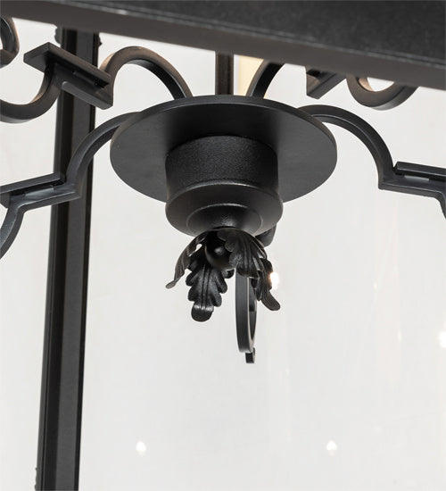 Meyda Tiffany 221994 Five Light Pendant, Textured Black And Ivory