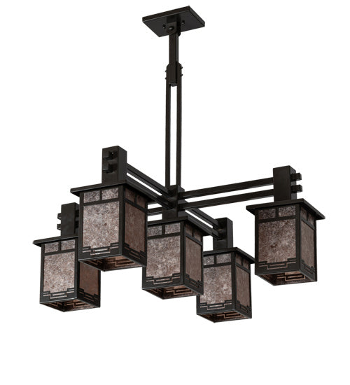 Meyda Tiffany 222753 Five Light Chandelier, Timeless Bronze Over A/C