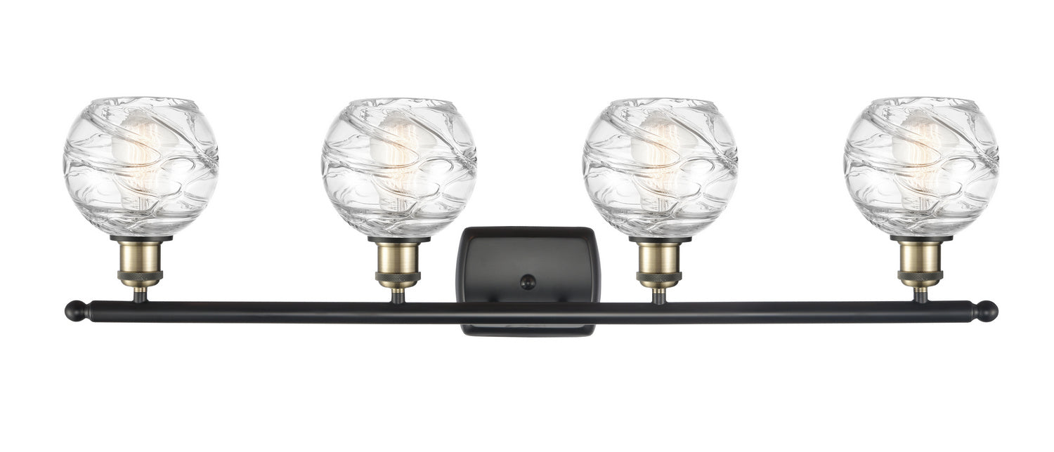 Innovations 516-4W-BAB-G1213-6 Four Light Bath Vanity, Black Antique Brass