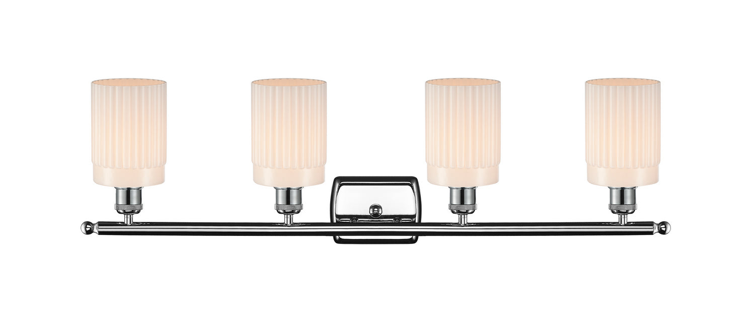 Innovations 516-4W-PC-G341 Four Light Bath Vanity, Polished Chrome