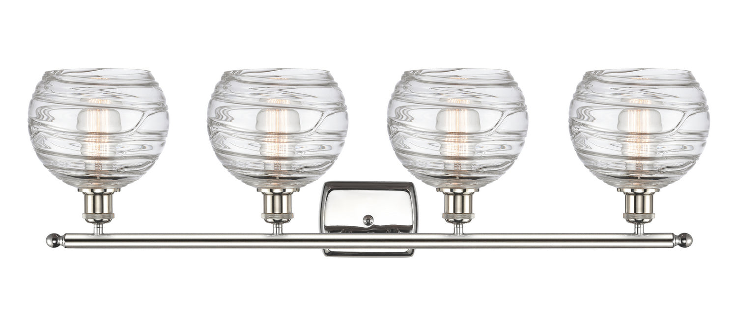 Innovations 516-4W-PN-G1213-8 Four Light Bath Vanity, Polished Nickel