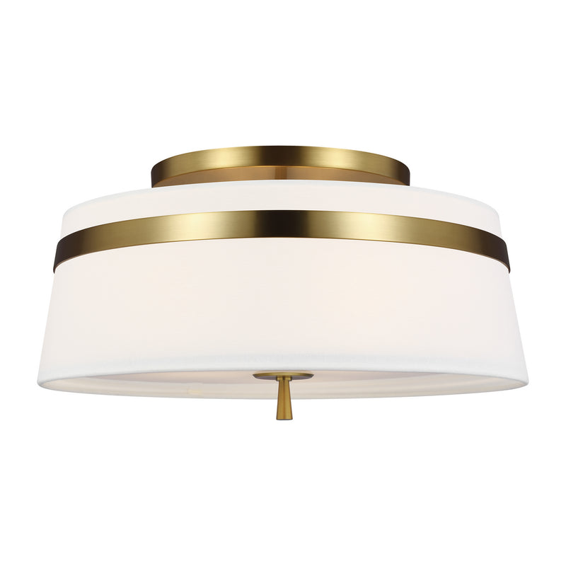 Visual Comfort Studio AF1153BBS Three Light Semi-Flush Mount, Burnished Brass