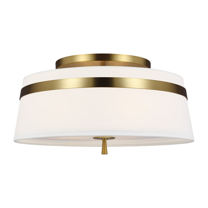 Visual Comfort Studio AF1153BBS Three Light Semi-Flush Mount, Burnished Brass