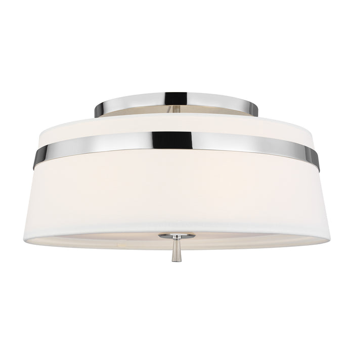 Visual Comfort Studio AF1153PN Three Light Semi-Flush Mount, Polished Nickel
