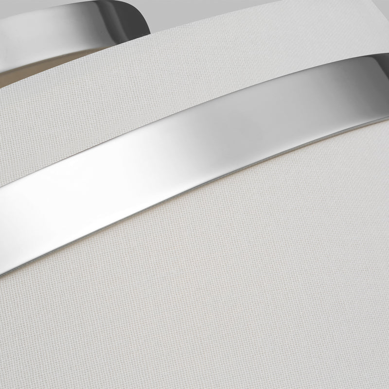 Visual Comfort Studio AF1153PN Three Light Semi-Flush Mount, Polished Nickel