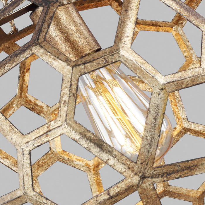 Visual Comfort Studio AP1051ADB One Light Pendant, Antique Gild