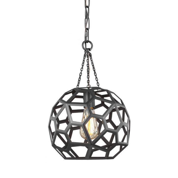 Visual Comfort Studio AP1051MBK One Light Pendant, Midnight Black