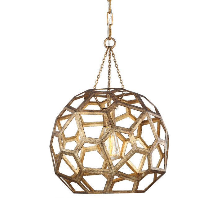 Visual Comfort Studio AP1061ADB One Light Pendant, Antique Gild