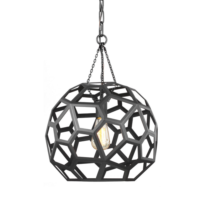 Visual Comfort Studio AP1061MBK One Light Pendant, Midnight Black