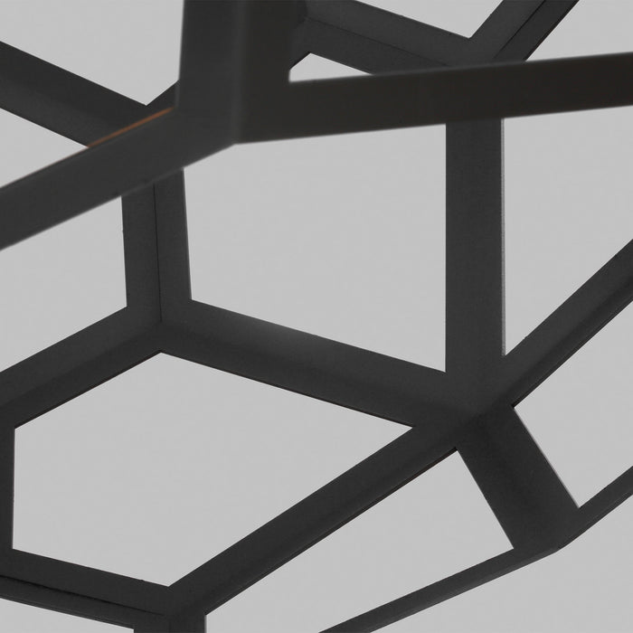 Visual Comfort Studio AP1071MBK One Light Pendant, Midnight Black