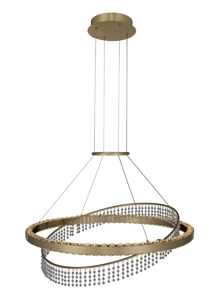 Allegri 036356-039-FR001 LED Pendant, Brushed Brass