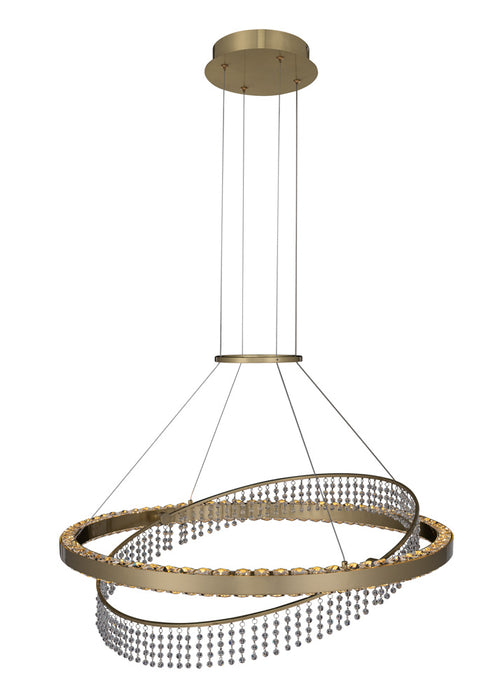 Allegri 036356-039-FR001 LED Pendant, Brushed Brass