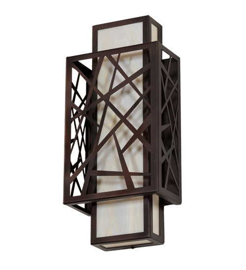 Meyda Tiffany 217647 LED Wall Sconce, Dark Bronze And White
