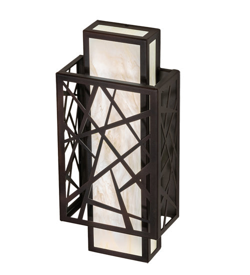 Meyda Tiffany 217647 LED Wall Sconce, Dark Bronze And White