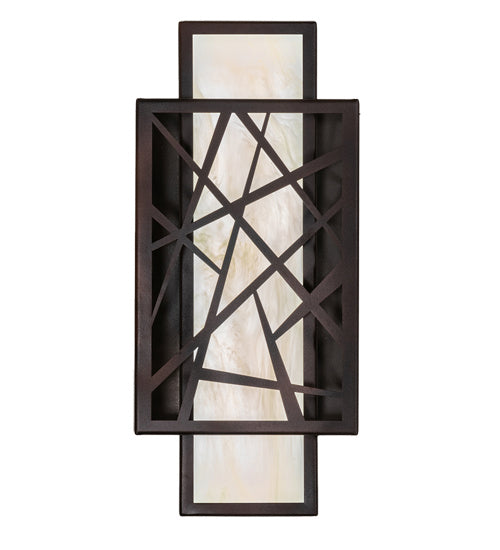 Meyda Tiffany 217647 LED Wall Sconce, Dark Bronze And White