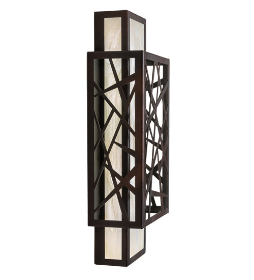 Meyda Tiffany 217647 LED Wall Sconce, Dark Bronze And White