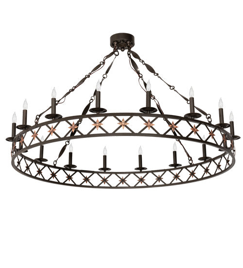Meyda Tiffany 218058 16 Light Chandelier, Bronze And Gold