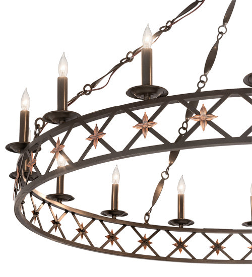 Meyda Tiffany 218058 16 Light Chandelier, Bronze And Gold