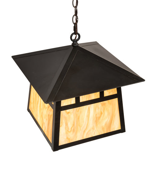 Meyda Tiffany 218679 Three Light Pendant, Craftsman Brown