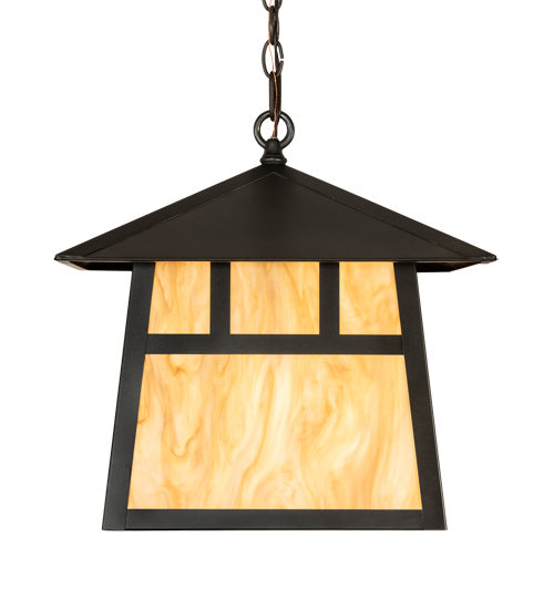 Meyda Tiffany 218679 Three Light Pendant, Craftsman Brown