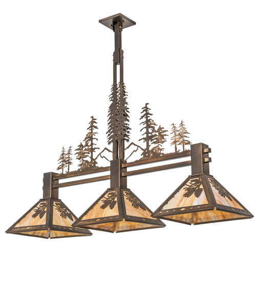 Meyda Tiffany 219382 Three Light Island Pendant, Antique Copper