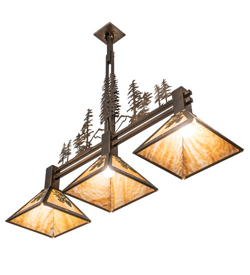 Meyda Tiffany 219382 Three Light Island Pendant, Antique Copper