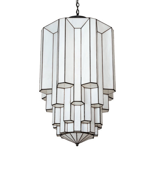 Meyda Tiffany 219606 Eight Light Pendant, Blackened Brass