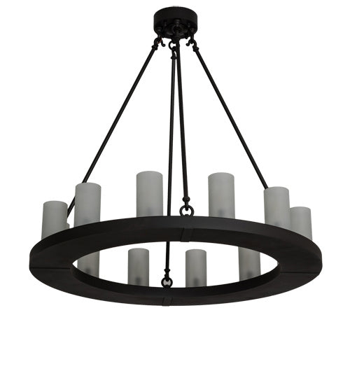 Meyda Tiffany 219660 12 Light Chandelier, Wrought Iron