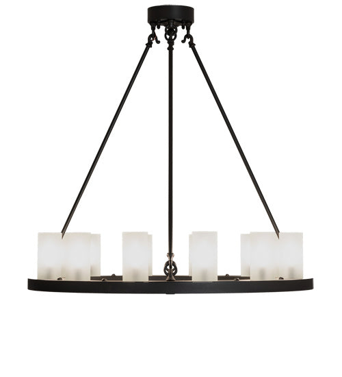 Meyda Tiffany 219660 12 Light Chandelier, Wrought Iron