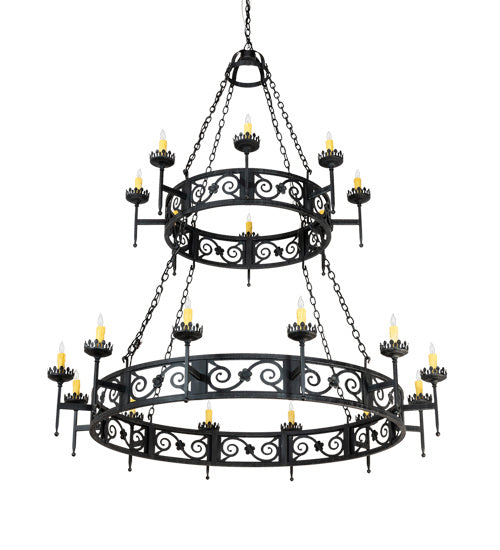 Meyda Tiffany 219839 20 Light Chandelier, Antique Iron Gate