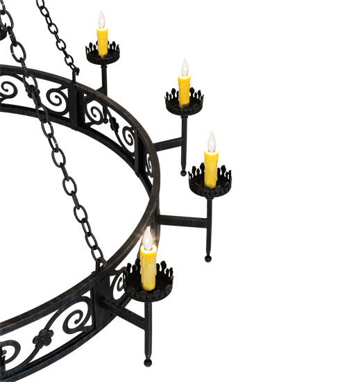 Meyda Tiffany 219839 20 Light Chandelier, Antique Iron Gate
