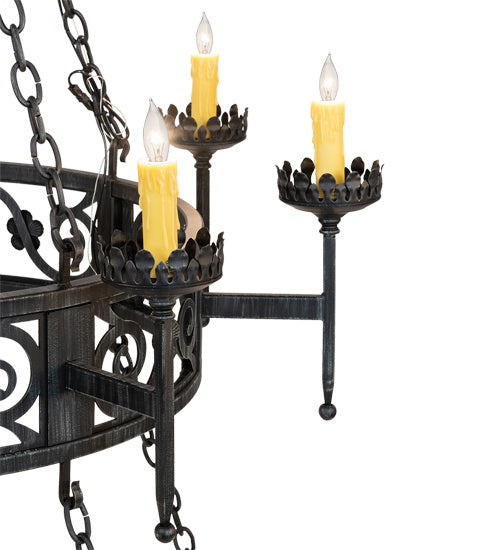Meyda Tiffany 219839 20 Light Chandelier, Antique Iron Gate