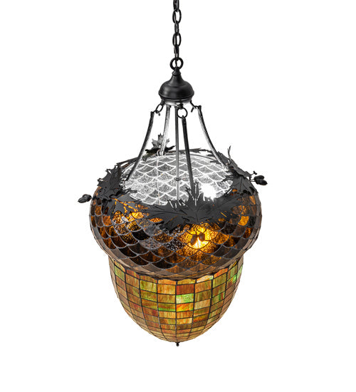 Meyda Tiffany 220846 Three Light Pendant, Textured Black
