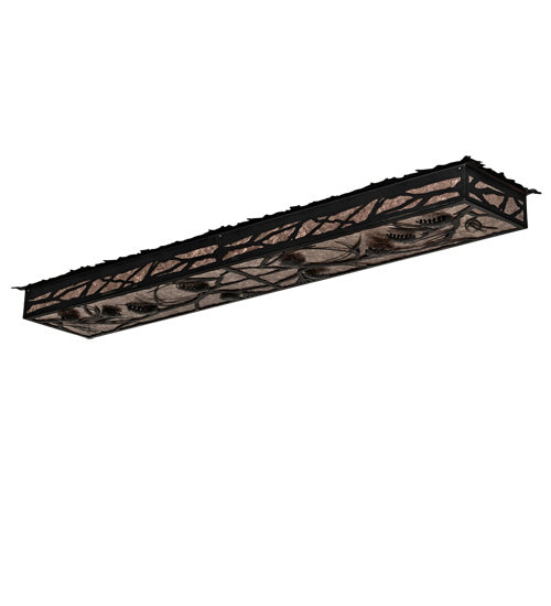 Meyda Tiffany 221767 LED Flushmount, Flat Black Over Rust/Wrought Iron