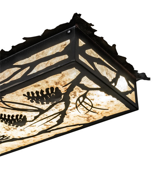 Meyda Tiffany 221767 LED Flushmount, Flat Black Over Rust/Wrought Iron
