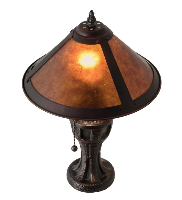Meyda Tiffany 224098 One Light Table Lamp, Mahogany Bronze