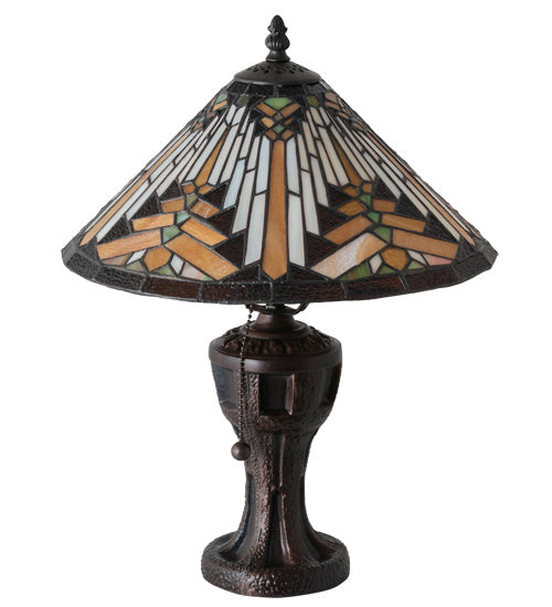 Meyda Tiffany 224111 One Light Table Lamp, Mahogany Bronze