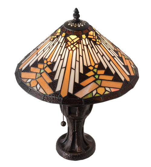 Meyda Tiffany 224111 One Light Table Lamp, Mahogany Bronze