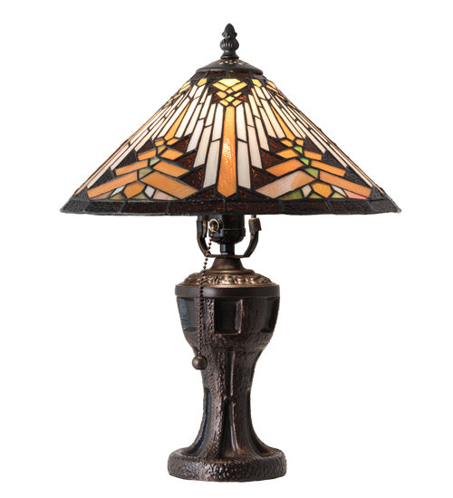 Meyda Tiffany 224111 One Light Table Lamp, Mahogany Bronze