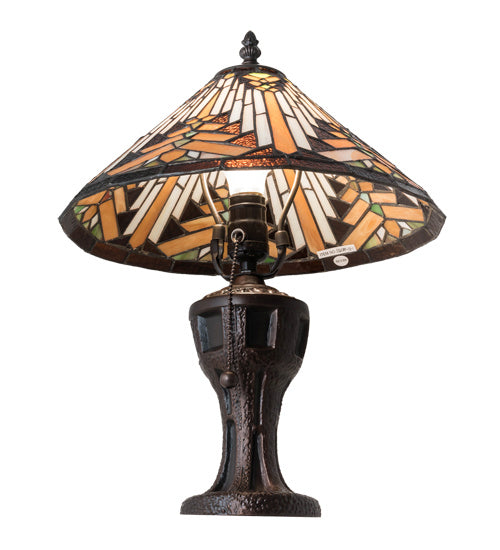 Meyda Tiffany 224111 One Light Table Lamp, Mahogany Bronze