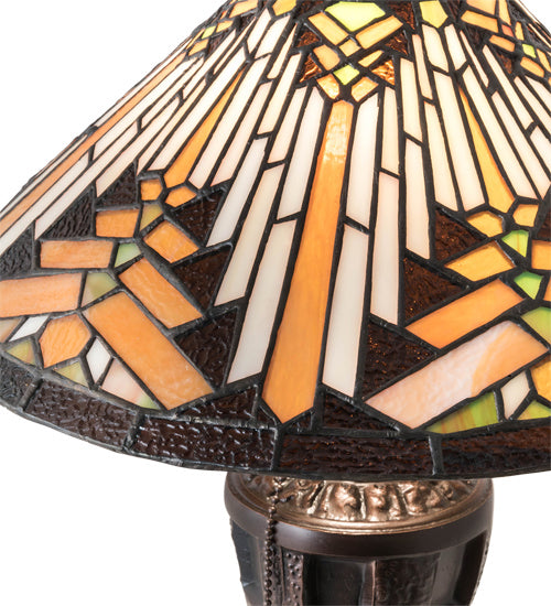 Meyda Tiffany 224111 One Light Table Lamp, Mahogany Bronze