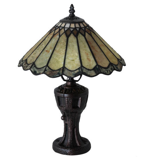 Meyda Tiffany 224113 One Light Table Lamp, Mahogany Bronze