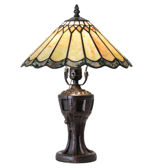Meyda Tiffany 224113 One Light Table Lamp, Mahogany Bronze