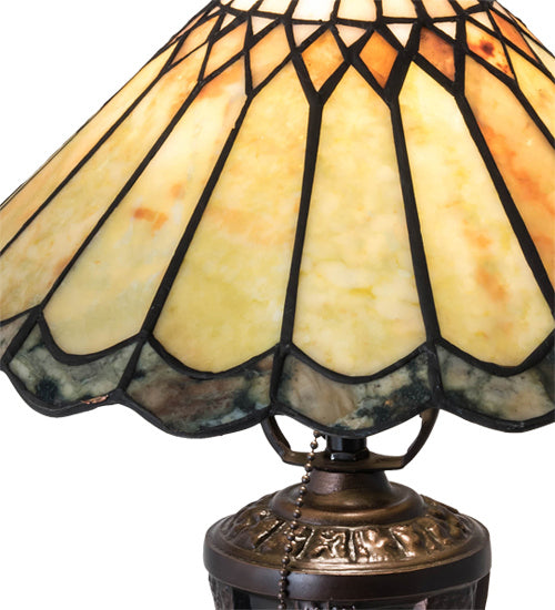 Meyda Tiffany 224113 One Light Table Lamp, Mahogany Bronze