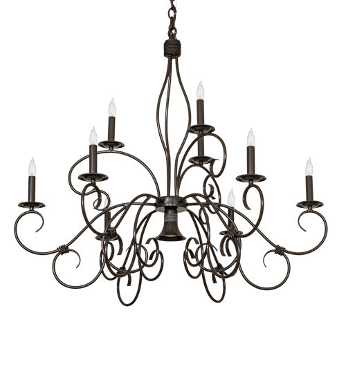 Meyda Tiffany 224136 Ten Light Chandelier, Timeless Bronze