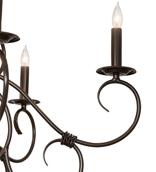Meyda Tiffany 224136 Ten Light Chandelier, Timeless Bronze