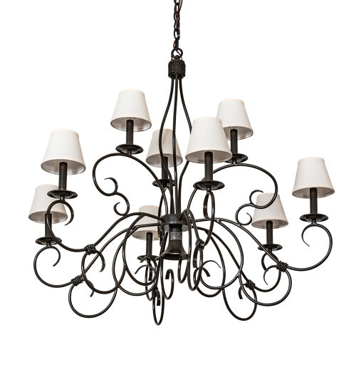 Meyda Tiffany 224138 Ten Light Chandelier, Timeless Bronze