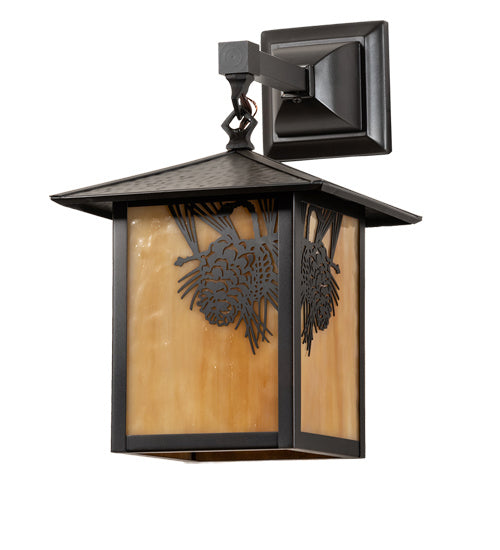 Meyda Tiffany 41165 One Light Wall Sconce, Craftsman Brown