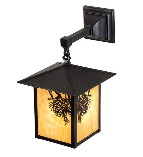 Meyda Tiffany 41165 One Light Wall Sconce, Craftsman Brown